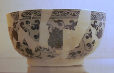 Reconstructed bowl with minimal conservation.